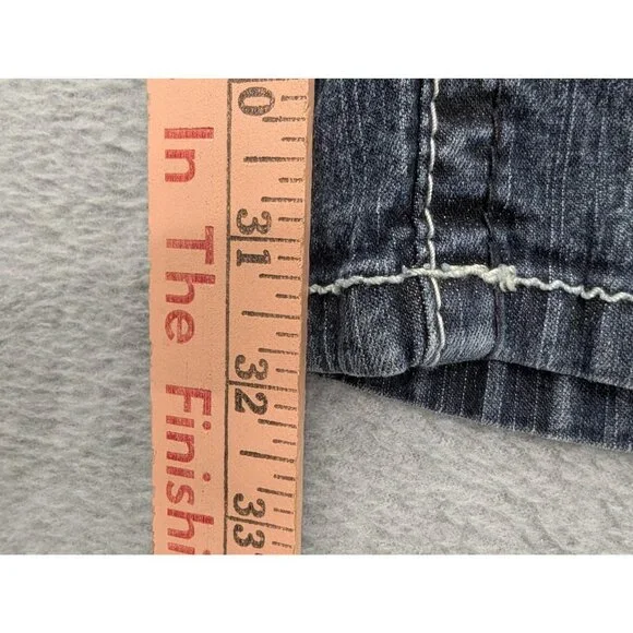 Angels Jeans Juniors 13 Blue Dark Wash Low Rise Skinny Stretch Embroidered - Picture 8 of 14